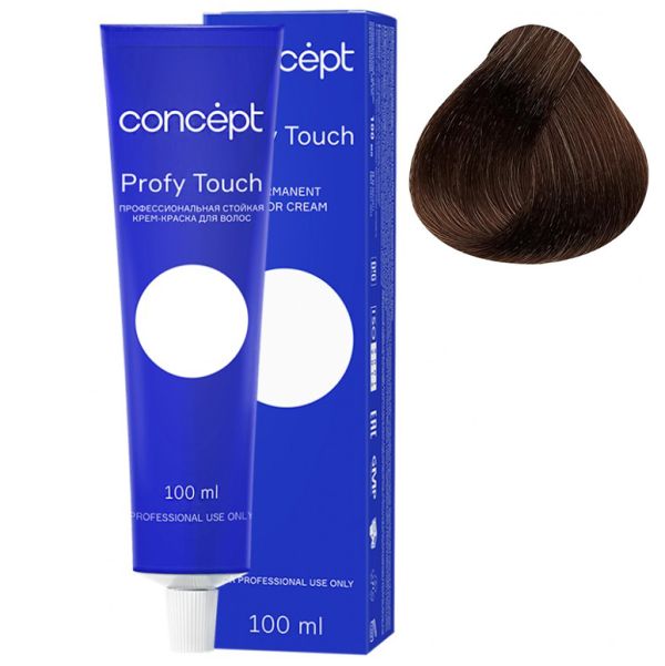 Permanent cream hair dye 3.7 black chocolate Profy Touch Concept 100 ml