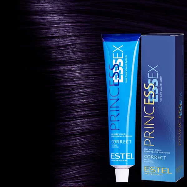 Cream hair dye 0/66 Princess ESSEX CORRECT ESTEL 60 ml