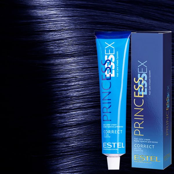 Cream hair dye 0/11 Princess ESSEX CORRECT ESTEL 60 ml