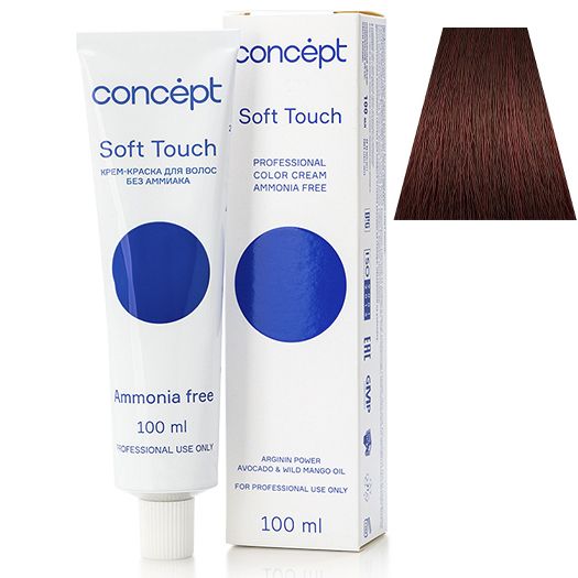 Cream hair dye without ammonia 4.58 brown red-pearl Soft Touch Concept 100 ml