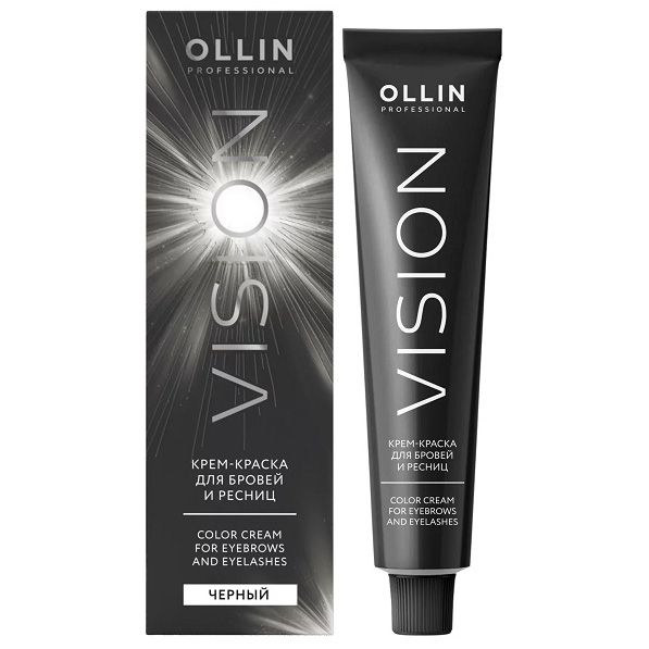 VISION cream-paint for eyebrows and eyelashes (Black) OLLIN 20 ml