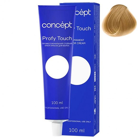 Permanent hair color cream 9.3 light golden blonde Profy Touch Concept 100 ml