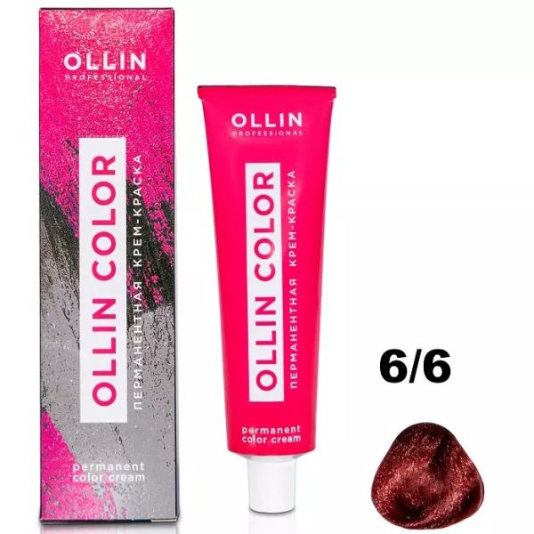 Permanent cream hair dye COLOR 6/6 OLLIN 100 ml
