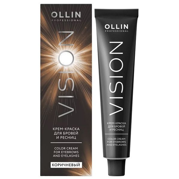 VISION cream color for eyebrows and eyelashes (Brown) OLLIN 20 ml