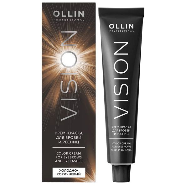 VISION cream color for eyebrows and eyelashes (Cold brown) OLLIN 20 ml