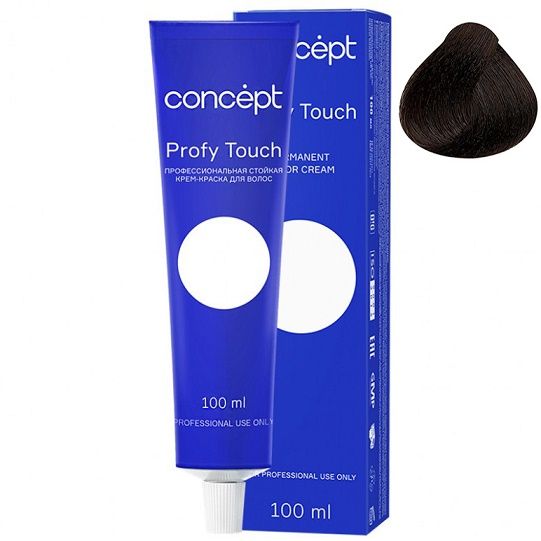 Permanent cream hair dye 5.01 dark blond ash Profy Touch Concept 100 ml