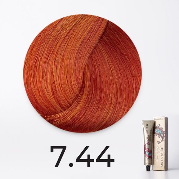 Ammonia cream-paint 7.44 dark bright copper blonde Life Color Plus Farmavita 100 ml