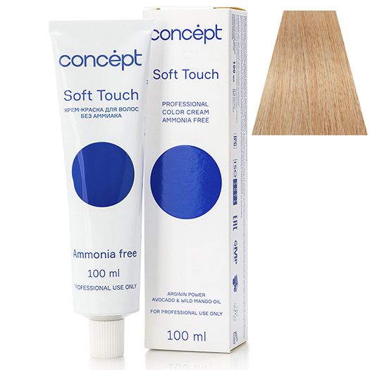 Cream hair dye without ammonia 10.31 blond ultra light golden ash Soft Touch Concept 100 ml