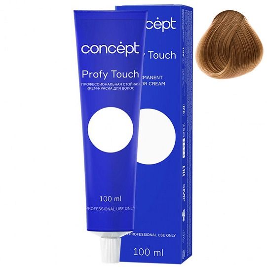 Permanent cream hair dye 8.37 light golden brown Profy Touch Concept 100 ml
