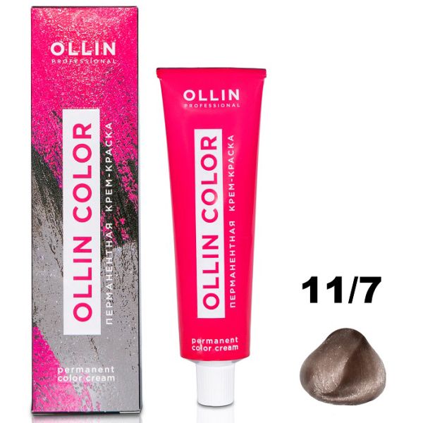 Permanent cream hair dye COLOR 11/7 OLLIN 100 ml