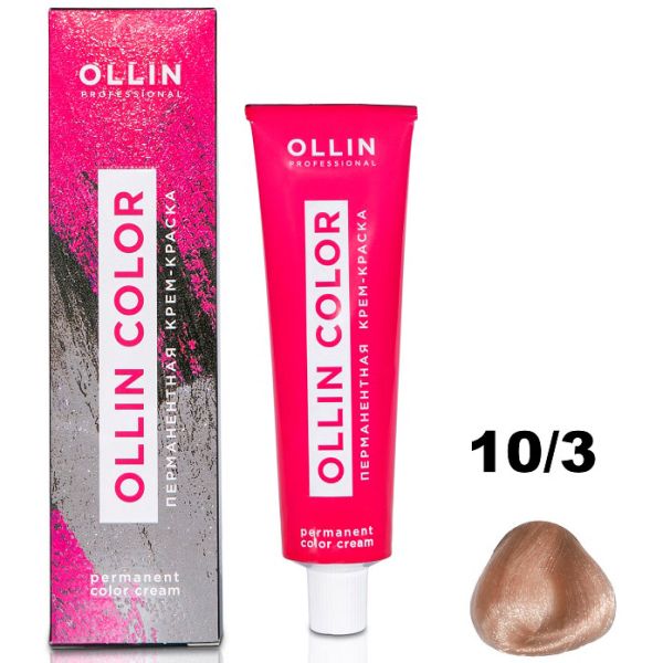 Permanent cream hair dye COLOR 10/3 OLLIN 100 ml