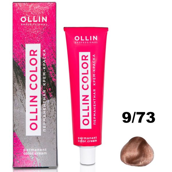 Permanent cream hair dye COLOR 9/73 OLLIN 100 ml