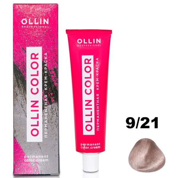 Permanent cream hair dye COLOR 9/21 OLLIN 60 ml