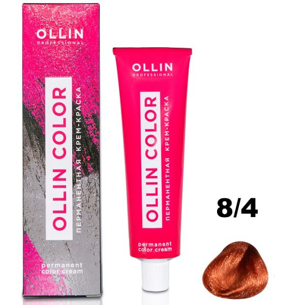 Permanent cream hair dye COLOR 8/4 OLLIN 100 ml
