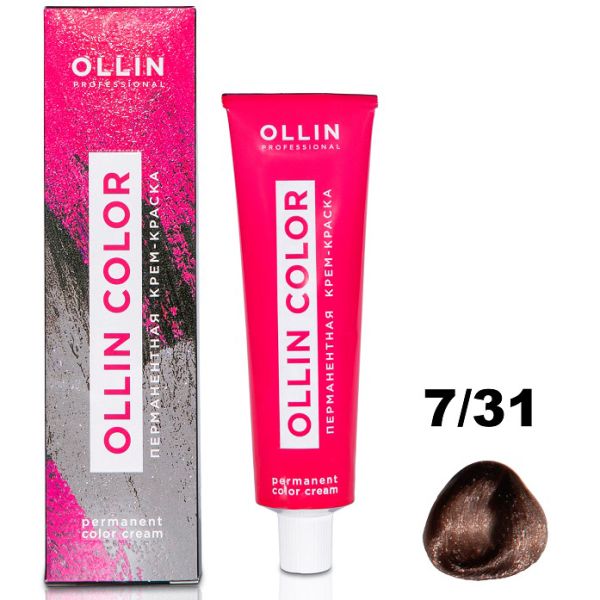 Permanent cream hair dye COLOR 7/31 OLLIN 100 ml