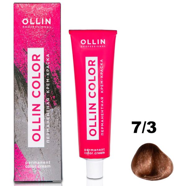 Permanent cream hair dye COLOR 7/3 OLLIN 100 ml