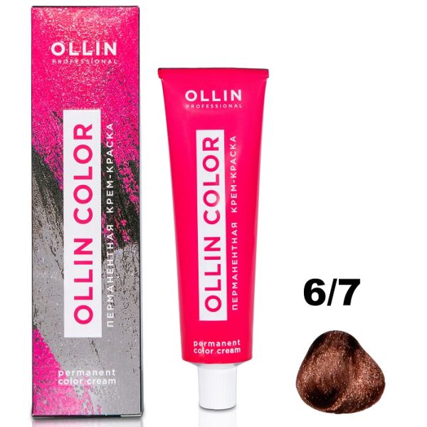 Permanent cream hair dye COLOR 6/7 OLLIN 100 ml
