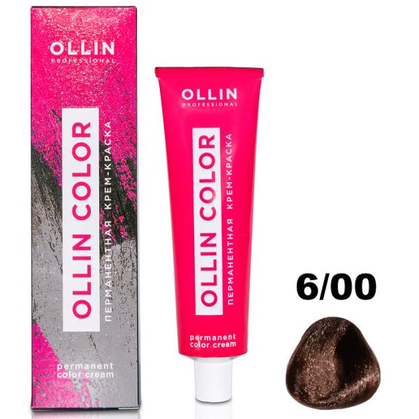 Permanent cream hair dye COLOR 6/00 OLLIN 100 ml