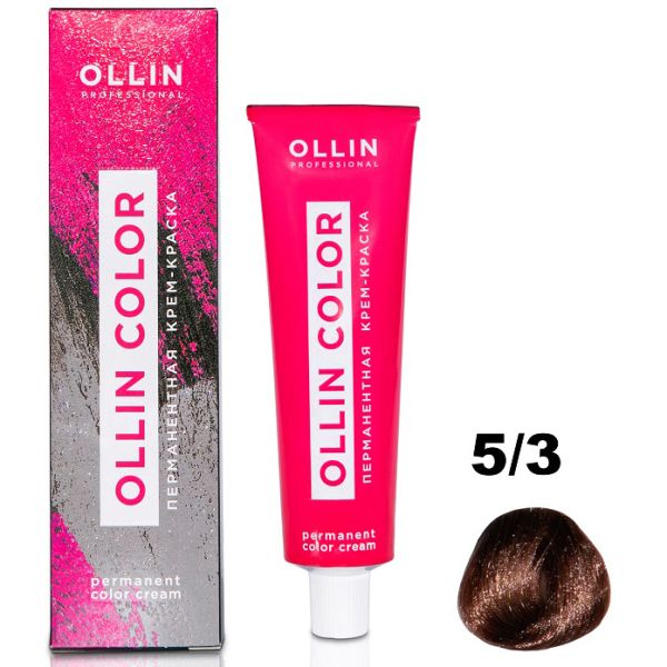 Permanent cream hair dye COLOR 5/3 OLLIN 60 ml
