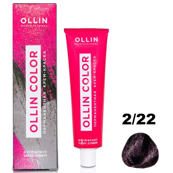 Permanent cream hair dye COLOR 2/22 OLLIN 100 ml