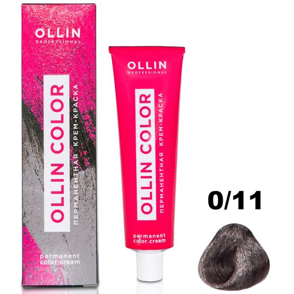 Permanent cream hair dye COLOR 0/11 OLLIN 100 ml