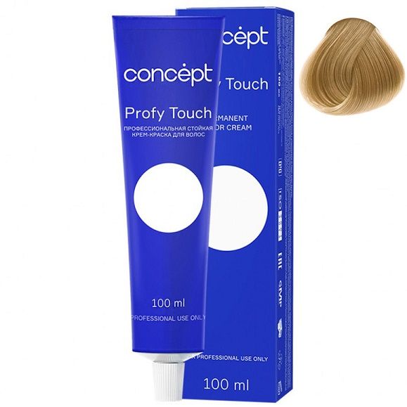 Permanent cream hair dye 9.00 intense light blonde Profy Touch Concept 100 ml