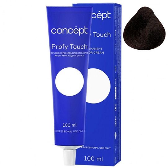 Permanent cream hair dye 5.77 intense dark brown Profy Touch Concept 100 ml