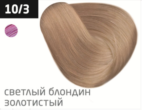 Permanent cream color 10/3 “Light blond golden” OLLIN Performance 60 ml