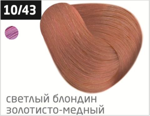 Permament cream color 10/43 “Light blond golden-copper” OLLIN Performance 60 ml