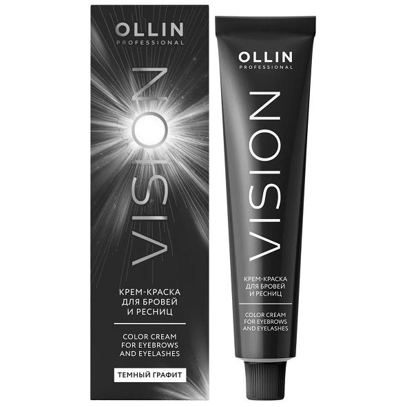 VISION cream color for eyebrows and eyelashes (Dark graphite) OLLIN 20 ml