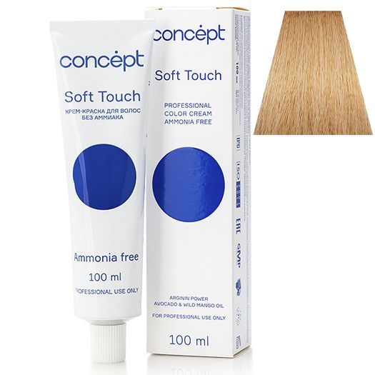 Cream hair dye without ammonia 9.0 very light blonde Soft Touch Concept 100 ml