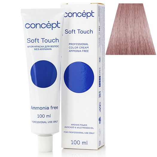 Cream hair dye without ammonia 9.588 very light blonde pink-pearl Soft Touch Concept 100 ml