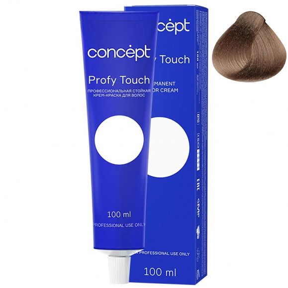 Permanent hair color cream 9.75 light caramel blonde Profy Touch Concept 100 ml