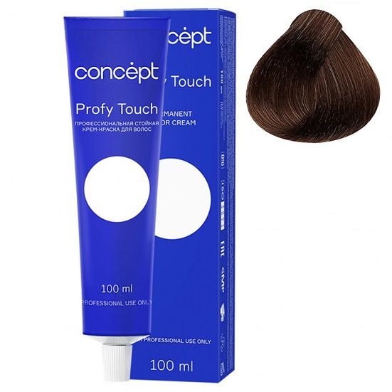 Permanent cream hair dye 4.77 deep dark brown Profy Touch Concept 100 ml