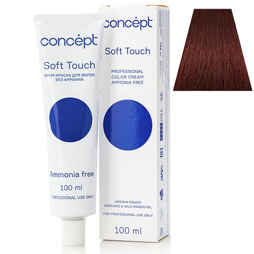 Cream hair dye without ammonia 6.58 blonde medium red-pearl Soft Touch Concept 100 ml