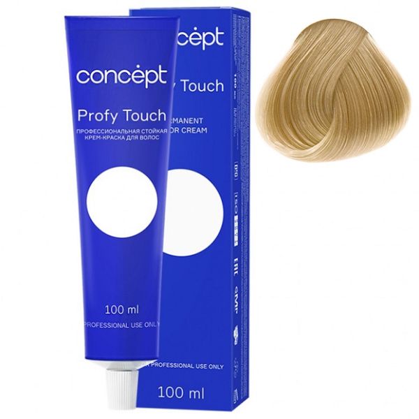 Permanent cream hair dye 10.37 very light sandy blonde Profy Touch Concept 100 ml