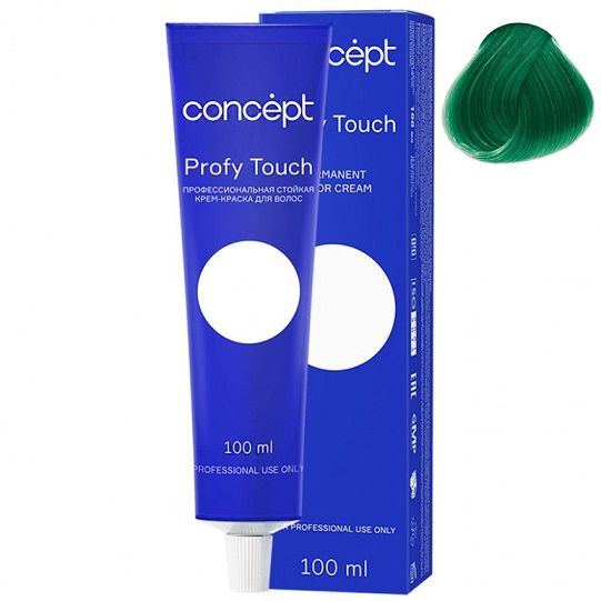 Permanent hair color cream 0.2 green mixton Profy Touch Concept 100 ml