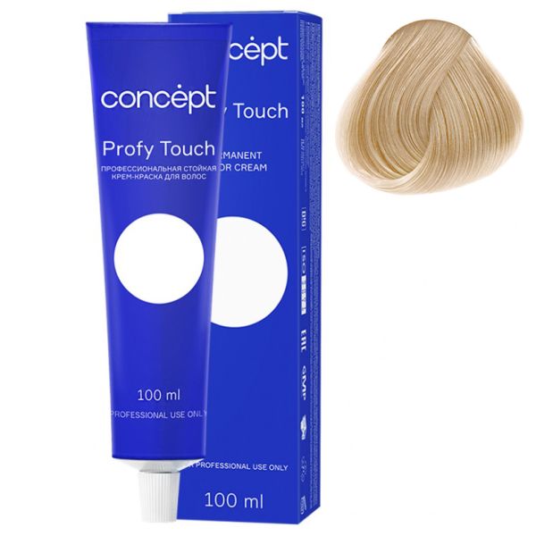 Permanent cream hair dye 12.77 extra light intense beige Profy Touch Concept 100 ml