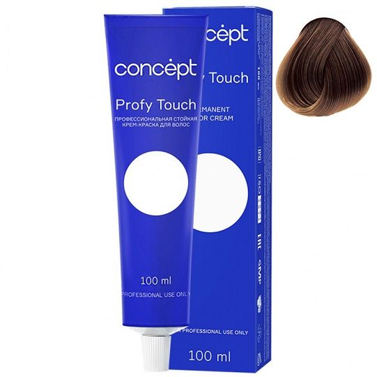 Permanent hair color cream 6.73 light brown-golden Profy Touch Concept 100 ml